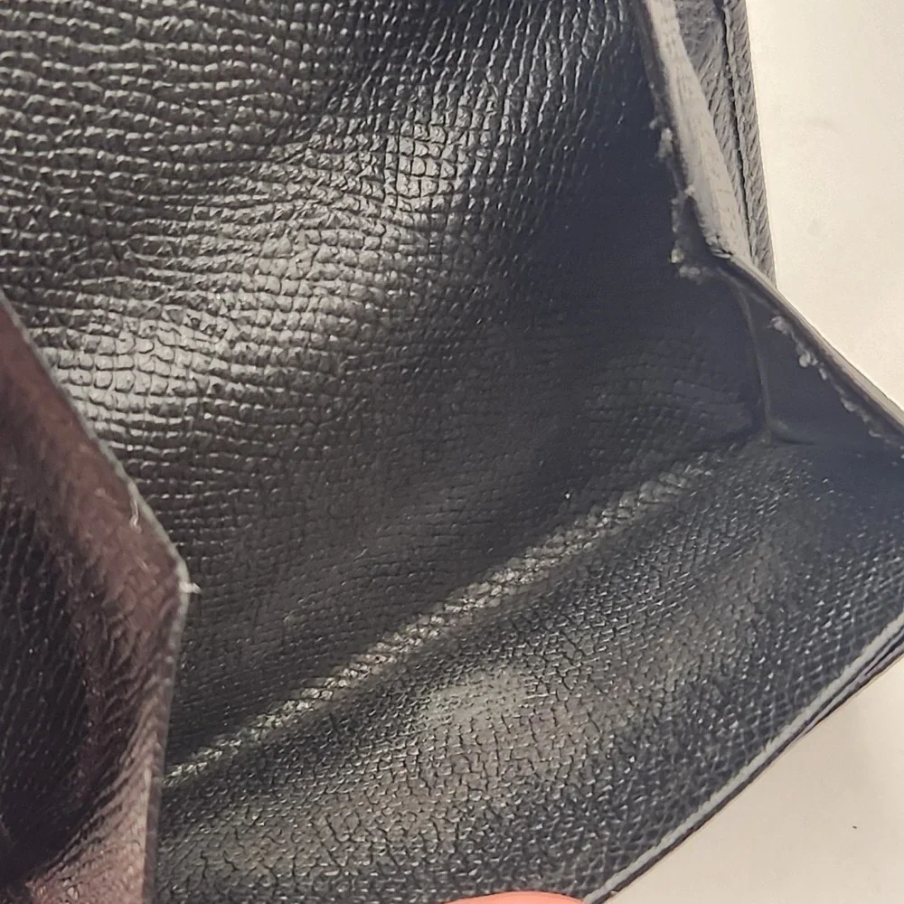 Bvlgari Black Textured Leather Card Holder Wallet Men's
